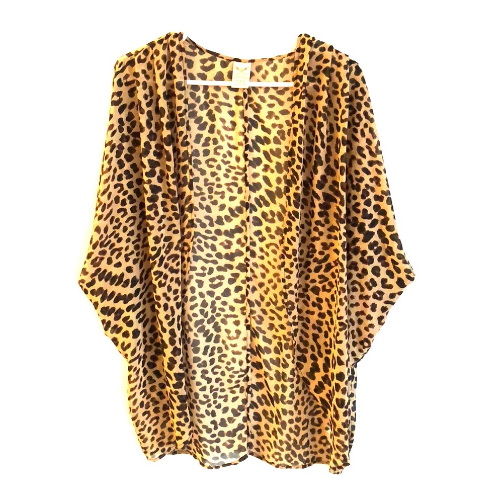 Shear, cheetah cardigan